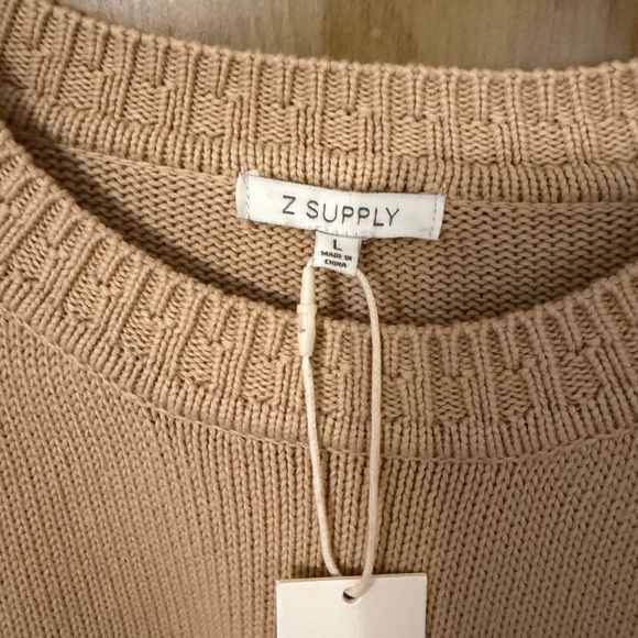 BOYFRIEND STRIPED COTTON SWEATER in Biscuit - Picture 3 of 4